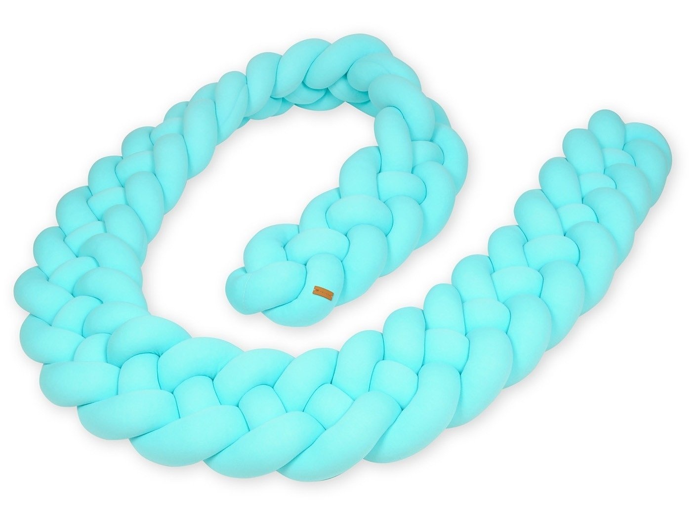 Luxe Turquoise Bedrandbeschermer - Decoratief Knoopontwerp - 350x25 cm