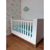 Multifunctionele Bedbumper - 3-in-1 Gebruik - Turquoise - 350x25 cm