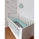 Luxe Mintgroene Bedbumper - Handgemaakt - Stijlvolle Babykamer Accessoire