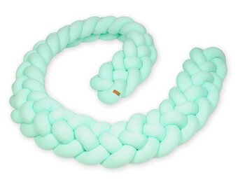 Wasbare Bedbumper XXL 350cm - Mint - Multifunctionele Ledikantbeschermer