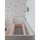 Handgemaakte Bedbumper - Perzik Design - 350cm - Luxe Uitvoering