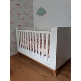 Premium Bedbumper - Knoopdesign - 350cm - Perzik - Handgemaakt