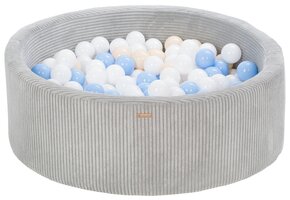 Design Ballenbak Nordic - Grijs/Wit/Blauw - Corduroy - Moderne Kinderkamer