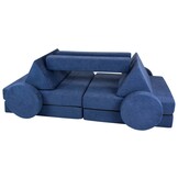 Compacte Kinderloungeset Marine - Omklapbare Studie- en Speelbank