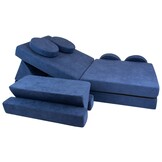 Compacte Kinderloungeset Marine - Omklapbare Studie- en Speelbank