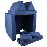 Compacte Kinderloungeset Marine - Omklapbare Studie- en Speelbank