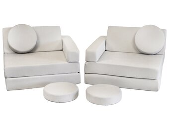 Duurzame Kinder Loungebank met Bedfunctie - MDF - 90x200 cm