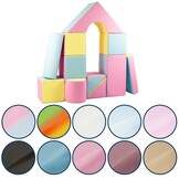Roze-Wit Kasteel Speelblokken - Decoratieve Schuimset voor Kinderkamer - 11-delig