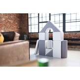 Roze-Wit Kasteel Speelblokken - Decoratieve Schuimset voor Kinderkamer - 11-delig