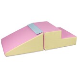 Zachte Speelblokken met Glijbaan - Kinderdagverblijf Set - Pastel - Hygiënisch Schuim