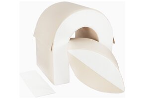 Zachte Speelblokken voor Kinderkamer - Veilig Speelsysteem - 65cm - Wit/Cappuccino