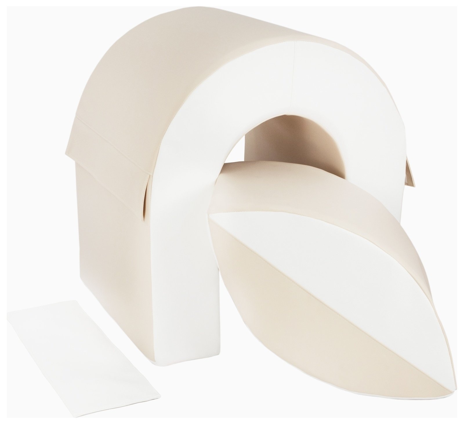 Zachte Speelblokken voor Kinderkamer - Veilig Speelsysteem - 65cm - Wit/Cappuccino