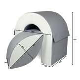 Zachte Speelblokken voor Kinderkamer - Veilig Speelsysteem - 65cm - Wit/Cappuccino