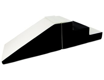 Professionele Foam Speelblokken Set met Glijbaan - Zwart/Wit - Gecertificeerd Veilig