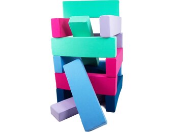 Uitbreidbare Foam Blokkenset - 15 Wasbare Speelblokken - Multi-Color