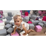 Professionele Schuimblokken Set - 45 Wasbare Bouwstenen voor Kinderopvang - Wit/Blauw/Grijs