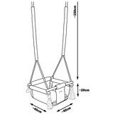 Duurzame Houten Babyschommel - Handgemaakt - Navy Velours