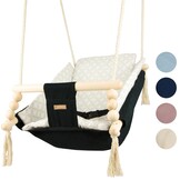 Natuurlijke Baby Schommelstoel - 100% Katoen en Hout - Duurzame Babyswing