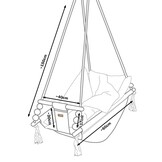 Veilige Kinderschommel met Gordel - Velours Comfort - Zilvergrijs