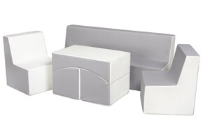 Afwasbare Kinderhoek Set - Eco-leder Zitmeubels 4-delig - Onderhoudsvriendelijk