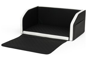 Complete Auto Hondenmand Set - Veilig & Comfortabel - 90x55 cm - Zwart-wit