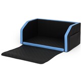 Premium Auto Hondenmand met Veiligheidsgordel - Zwart/Blauw - Waterdicht