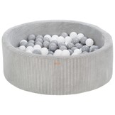 Luxe Ballenbak met Wasbare Hoes - Grijs/Wit - Inclusief 200 Speelballen