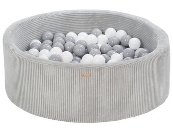 Luxe Ballenbak met Wasbare Hoes - Grijs/Wit - Inclusief 200 Speelballen
