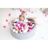 Luxe Ballenbak met Wasbare Hoes - Grijs/Wit - Inclusief 200 Speelballen