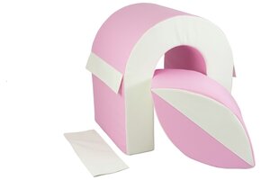 Professionele Speelblokken Set - Kinderopvang Kwaliteit - 2 Elementen 65cm - Wit/Roze