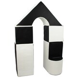 Design Speelblokken Set - 6 Zwart-Witte Schuimelementen - Moderne Kinderkamer