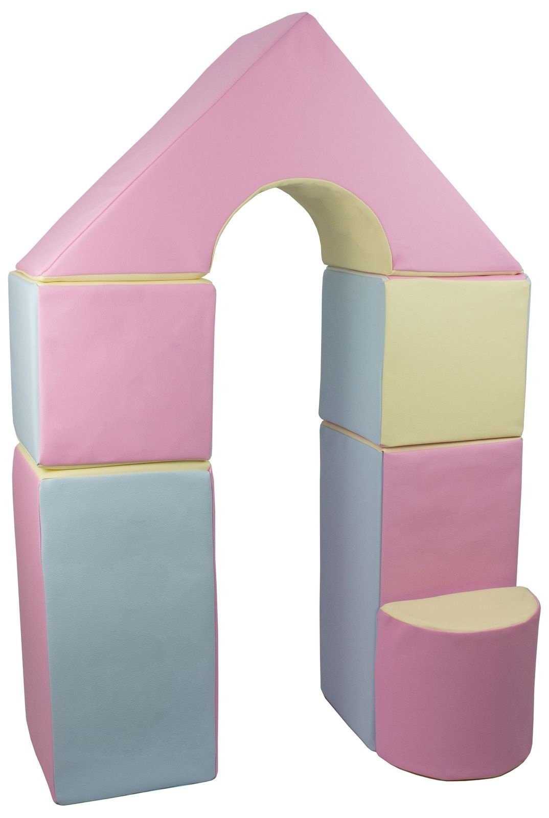 Zachte Bouwblokken Speelset - 6 Pastelkleurige Elementen - Spelenderwijs Ontwikkelen