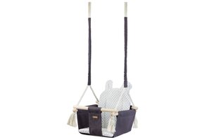 Scandinavische Babyschommel - Minimalistisch Design - Grijs Katoen