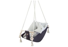 Scandinavische Baby Schommelstoel - Natuurlijk Hout & Katoen - Design Hangmat