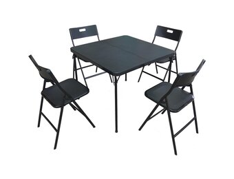 Complete Outdoor Eetset - Inklapbaar - 4 Persoons Koffer