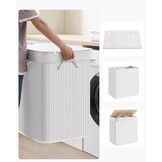 Design Wasmand Bamboe - Stijlvol Wit met Deksel - 150 Liter