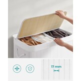 Multifunctionele Bamboe Opbergmand - Was/Speelgoed - 150L Wit