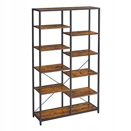 Multifunctionele Industriële Kast - 9 Planken - Vintage Bruin