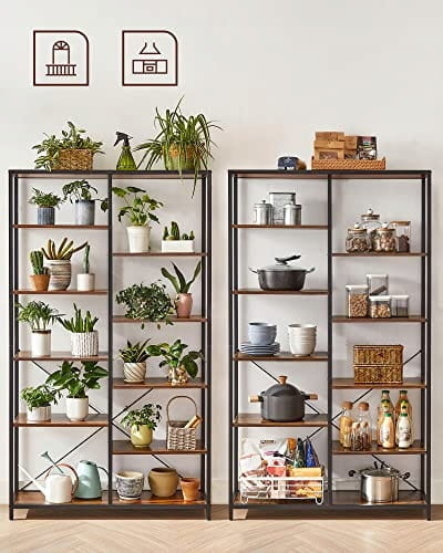 Multifunctionele Industriële Kast - 9 Planken - Vintage Bruin