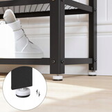 Industriële Hallbank met Schoenopberging - Vintage Bruin - Staal en Hout