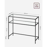 Moderne Glazen Bijzettafel Smal - Ruimtebesparend Design