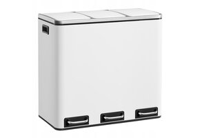 Luxe Sensor Prullenbak - Stijlvol Wit Design - Vingerafdrukvrij Staal