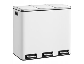 Luxe Sensor Prullenbak - Stijlvol Wit Design - Vingerafdrukvrij Staal