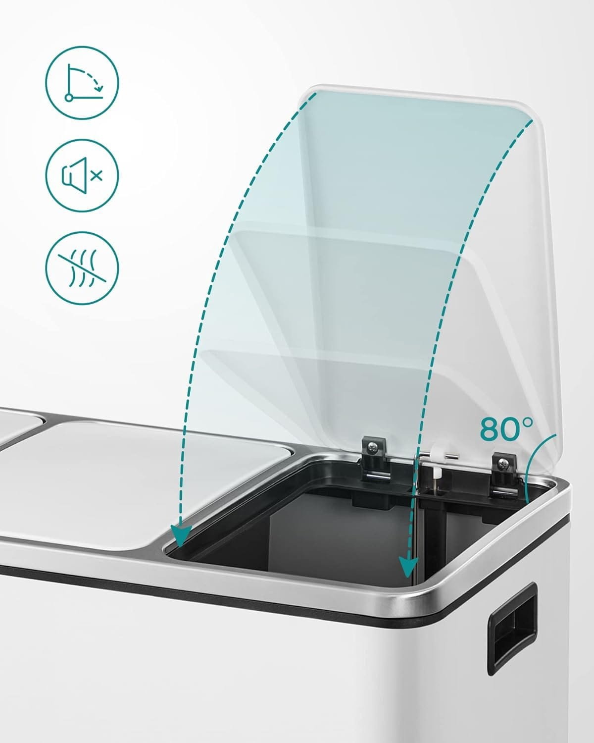 Professionele Sensor Afvalbak - 60L - Ideaal voor Kantoor