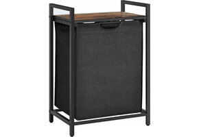 Design Wasmand met Opbergruimte - Rustiek Bruin - 65L Capaciteit