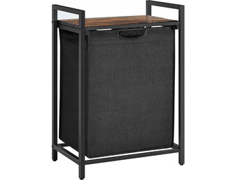 Design Wasmand met Opbergruimte - Rustiek Bruin - 65L Capaciteit