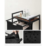 Design Wasmand met Opbergruimte - Rustiek Bruin - 65L Capaciteit