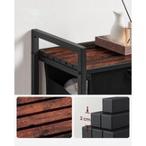 Design Wasmand met Opbergruimte - Rustiek Bruin - 65L Capaciteit