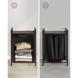 Design Wasmand met Opbergruimte - Rustiek Bruin - 65L Capaciteit