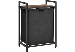 Praktische Wasmand met Bovenblad - Rustiekbruin Opbergmeubel